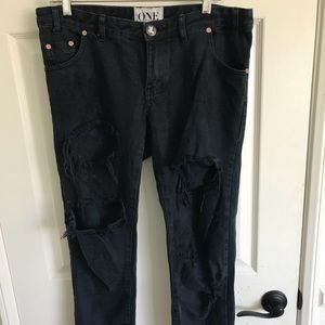 One teaspoon trashed free birds jean